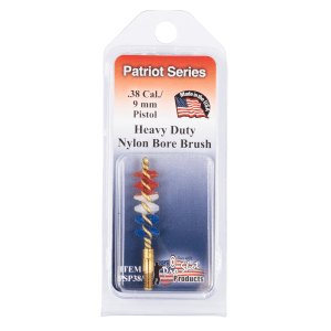 ProShot PSP389 Patriot Series Bore Brush .38 Cal 9mm Pistol 832 Thread Nylon Bristles Brass Core