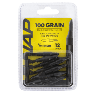 NAP 3D Practice Points Fixed 100gr Black Steel 12 Pack Durable