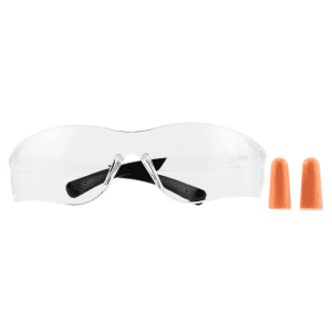 Pyramex DB1000 Earplugs and Ztek Clear Lens Glasses Combo