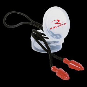 Radians Behind Neck Earplugs Red Black 28 dB