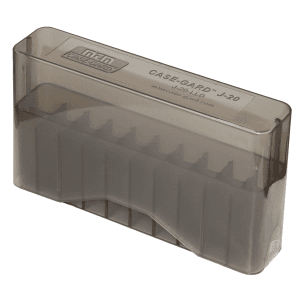 MTM CaseGard Slip-Top Ammo Box Clear Smoke 20rd