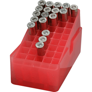 MTM Slip-Top Ammo Box Clear Red Storage Solution