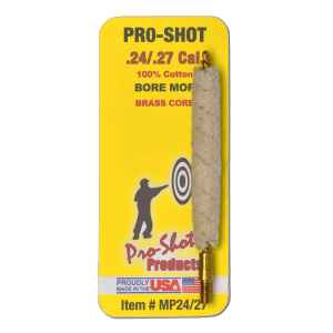 ProShot MP2427 Bore Mop  .24  .27 Cal Rifle 832 Thread Brass Core