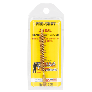 ProShot 35R Bore Brush  .35 Cal 9mm Rifle 832 Thread Bronze Bristles Brass Core