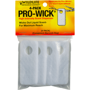 Wildlife Research Pro Wick Unscented Felt Scent Dispenser 4-Pack