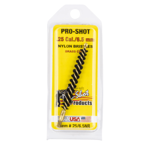 ProShot 2565NR Bore Brush  .25 Cal 6.5mm Rifle 832 Thread Nylon Bristles Brass Core