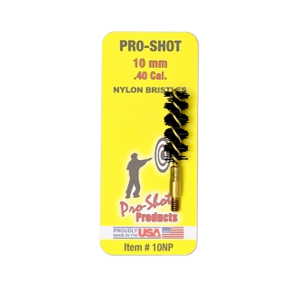 ProShot 10NP Bore Brush  .40 10mm Cal Pistol 832 Thread Nylon Bristles Brass Core