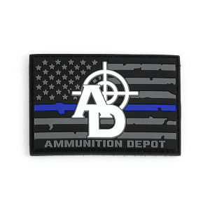 Ammunition Depot PVC Thin Blue Line Morale Patch.