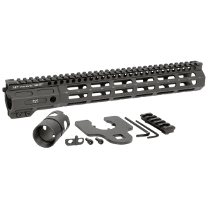 Midwest Industries MINF135 Night Fighter 13.50 MLOK Black Hardcoat Anodized Aluminum Includes Barrel Wrench Nut 5 Slot Rail