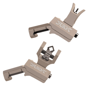 Troy 45-Degree Offset Sight Set - SSIG-45S-MDFT-00 - M4 Front & Dioptic Rear - Flat Dark Earth