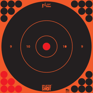 ProShot 12BORNGE5PK SplatterShot BlackRed SelfAdhesive Paper Impact Enhancement 12 Bullseye 5 Pack Includes Pasters