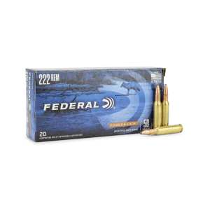 Federal Power-Shok 222 Rem 50 Gr Jacketed Soft Point (Box)