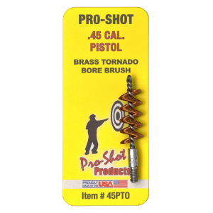 ProShot 45PTO Tornado Bore Brush .45 Cal Pistol 832 Thread Brass Spiral Wound Loop