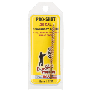 ProShot 20R Bore Brush  .20 .204 Cal Rifle 540 Thread Bronze Bristles Brass Core