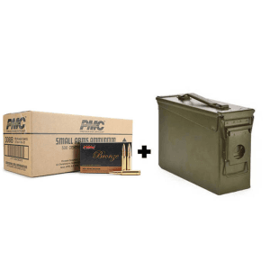 PMC Bronze 308 Winchester 147 Grain FMJ (Case) w/ Heavy Duty Ammo Can