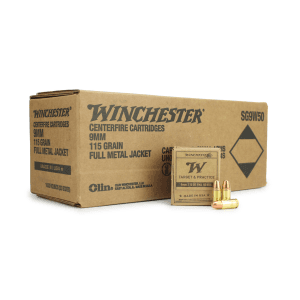 Winchester Target & Practice Service Grade 9mm 115 Grain FMJ (Case)