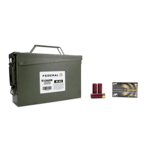 Federal Tactical 12 Gauge 2.75 9 Pellet FLITECONTROL 00 Buck Shot 50 Rounds in Heavy Duty Ammo Can