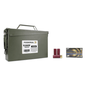 Federal Tactical 12 Ga Reduced-Recoil 2-3/4 9 Pellet FLITECONTROL 00 Buck Shot 50 Rounds in Heavy Duty Ammo Can