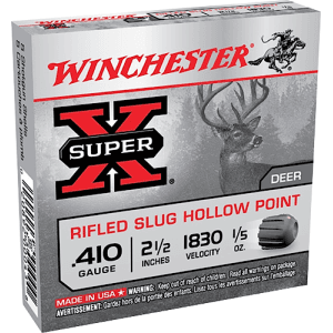Winchester 410 Gauge 2.50 1/5 oz Rifled Slug 1830 fps (Box)