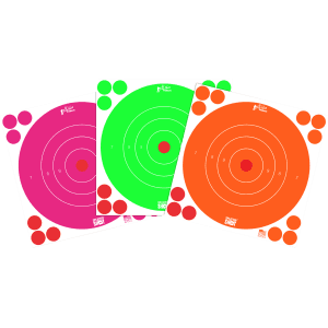 ProShot SplatterShot Self-Adhesive Bullseye Target 8 Orange/Pink/Green 6 Pack