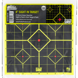 Pro-Shot SplatterShot 8 Diamound Sight-In Targets  6 Pack (Black/Green)