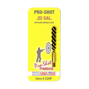 ProShot 22NP Bore Brush  .22 Cal Pistol 832 Thread Nylon Bristles Brass Core