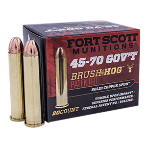 Fort Scott Munitions Tumble Upon Impact 45-70 Gov 300 Grain Solid Copper Spun (Box)