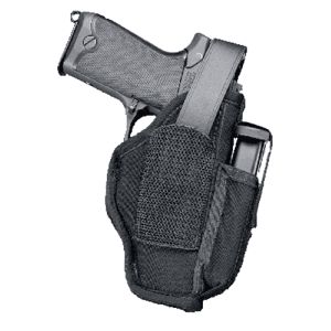Uncle Mikes Sidekick Black Textured Laminate Hip Holster w/Mag Pouch for Pistol 70050