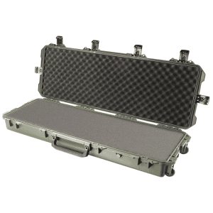 Pelican HPX Resin Rifle Gun Case: OD Green Smooth Foam Padding Lockable Pressurized Latches IM3200ODG