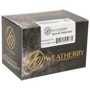 Weatherby Unprimed Brass Rifle Cases 280 Ackley 50/Box
