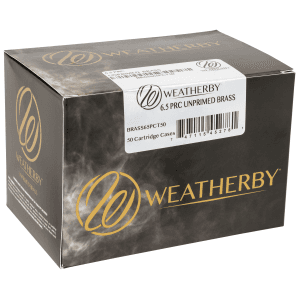 Weatherby 6.5 PRC Unprimed Brass Rifle Cases 50 Count