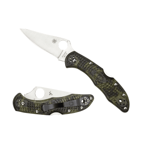 Spyderco Delica 4 Lightweight Zome Green Handle VG-10 Blade