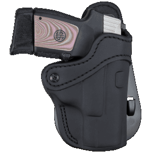 1791 Gunleather Bh2.1 Right Hand Stealth Black Leather Pistol Holster for S&W M&P Shield ORPDH21SBLR