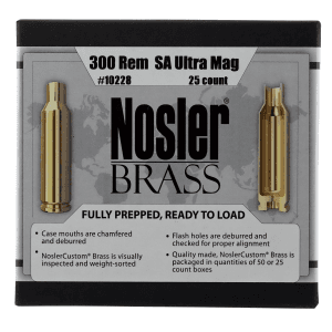 Nosler Brass  Nos 10228 Custom Brass 300 Rem Sa Um            25