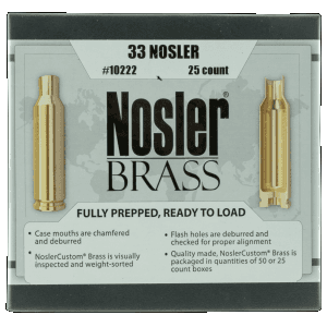 Nosler Brass  Nos 10222 Custom Brass 33 Nosler    25