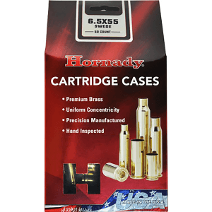 Hornady 6.5x55mm Swede Unprimed Brass Cases 50/Box
