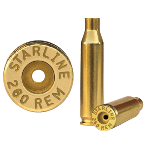 Starline Brass Unprimed Cases  Star 260remeup-50       Unp Brass 260 Remington