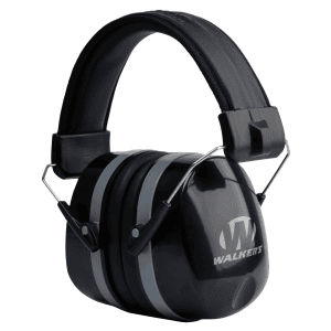 Walkers Game Ear Premium Passive Folding Ear Muffs (Black)
