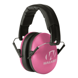 Walkers Game Ear Low Profile Youth Folding Ear Muffs (Pink)