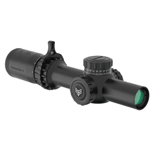 Swampfox Optics Tomahawk Ii Lpvo 1-4x24mm Sfp Illuminated Green Bdc Black