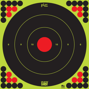 Pro-Shot Splattershot 17.25 Long Range Bullseye Targets  5 Pack (Black/Green)