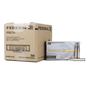Federal Premium Terminal Ascent 7mm Backcountry 155 Gr Polymer Tip (Case)