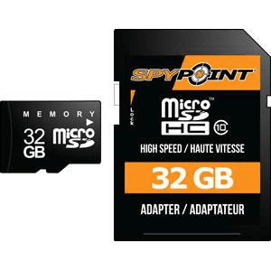 Spypoint Black 32GB Micro SD Memory Card for Pictures and Video
