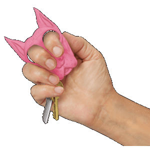PSP Spike Key Chain repels attacker Pink ABS Plastic