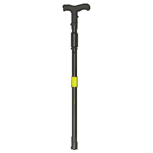 PSP Walking Cane Stun Gun 1M Volt Black Polymer