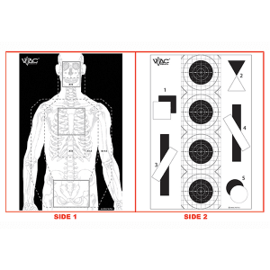 Action Target VTACP100 Sighting Advanced Training MarksmanshipSilhouette Heavy Paper 23 x 35 BlackGrayWhite 100 Per Box