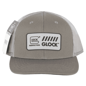 Glock Mesh Snapback Patch Logo Hat  Adjustable (Gray)
