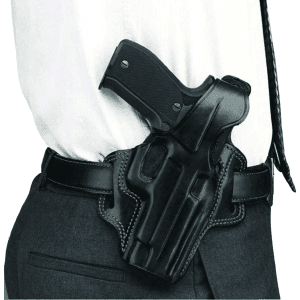 Galco Fletch Black Leather Right Hand Belt Holster for Ruger GP100 FL104B