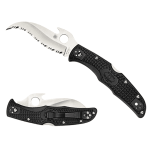 Spyderco C12SBK2W Matriarch 2 3.57 Folding Reverse S Serrated Knife C12SBK2W