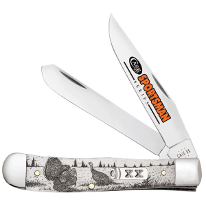 Case Trapper Sportsman Knife Turkey Embellished (Natural Bone)